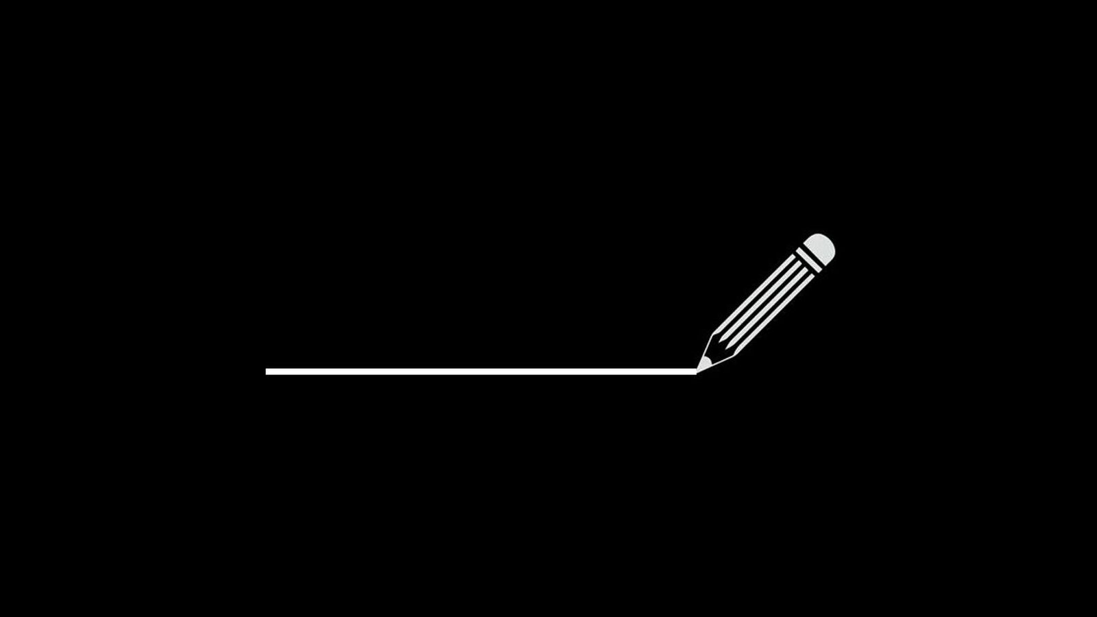 A pencil drawing a single line